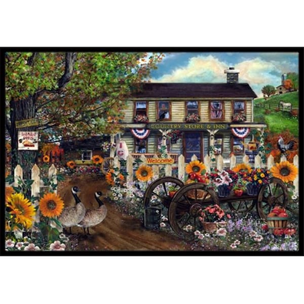 Carolines Treasures PTW2016JMAT Sunflowers And The Old Country Store Indoor & Outdoor Mat, 24 x 36 in. PTW2016JMAT - main